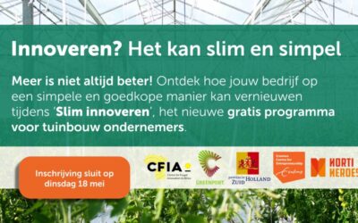 Gratis programma ‘Slim Innoveren’ voor tuinbouwondernemers