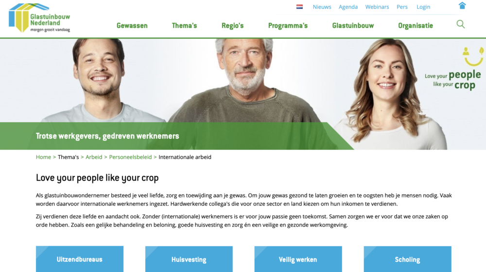 Glastuinbouw Nederland start campagne ‘Trotse werkgevers, gedreven werknemers’