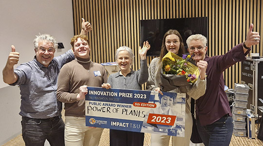 Power of Plants wint publieksprijs Topsector T&U Innovation Prize